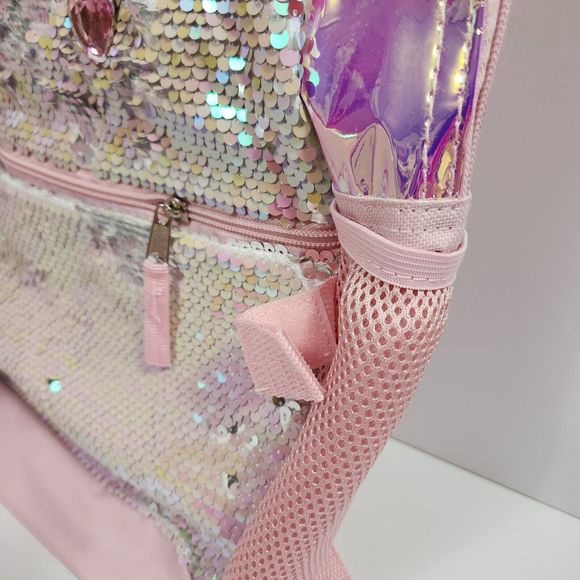 Girls 17" School Backpack with Lunch Bag 2-Piece Set, Pink Multi-Color Unicorn - Picture 7 of 13